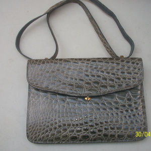 AUTHENTIC GINO TROMBA ITALIAN CROCODILE HANDBAG